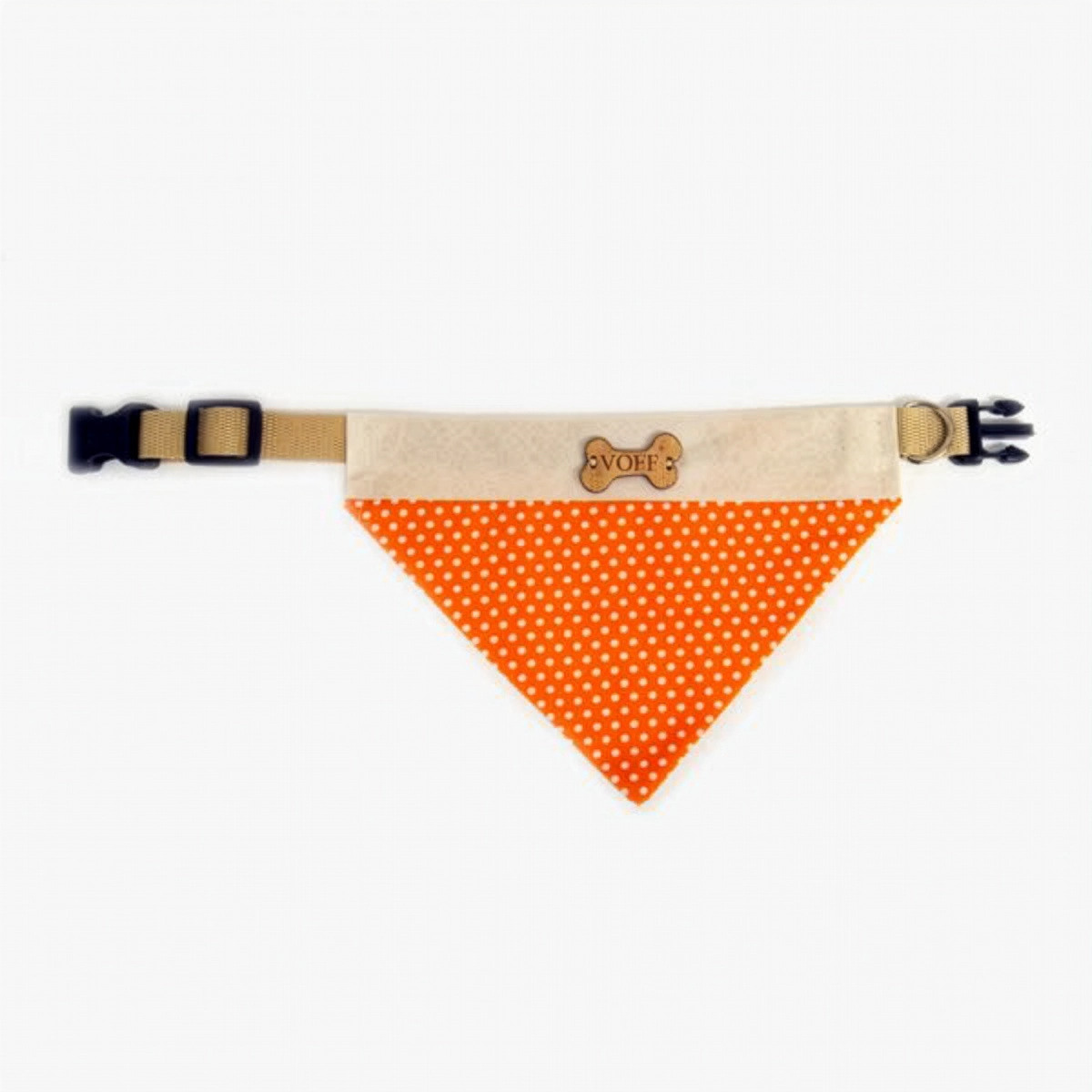 Hundbandana dots orange organic-2 Hundbandana Dots Orange Organic