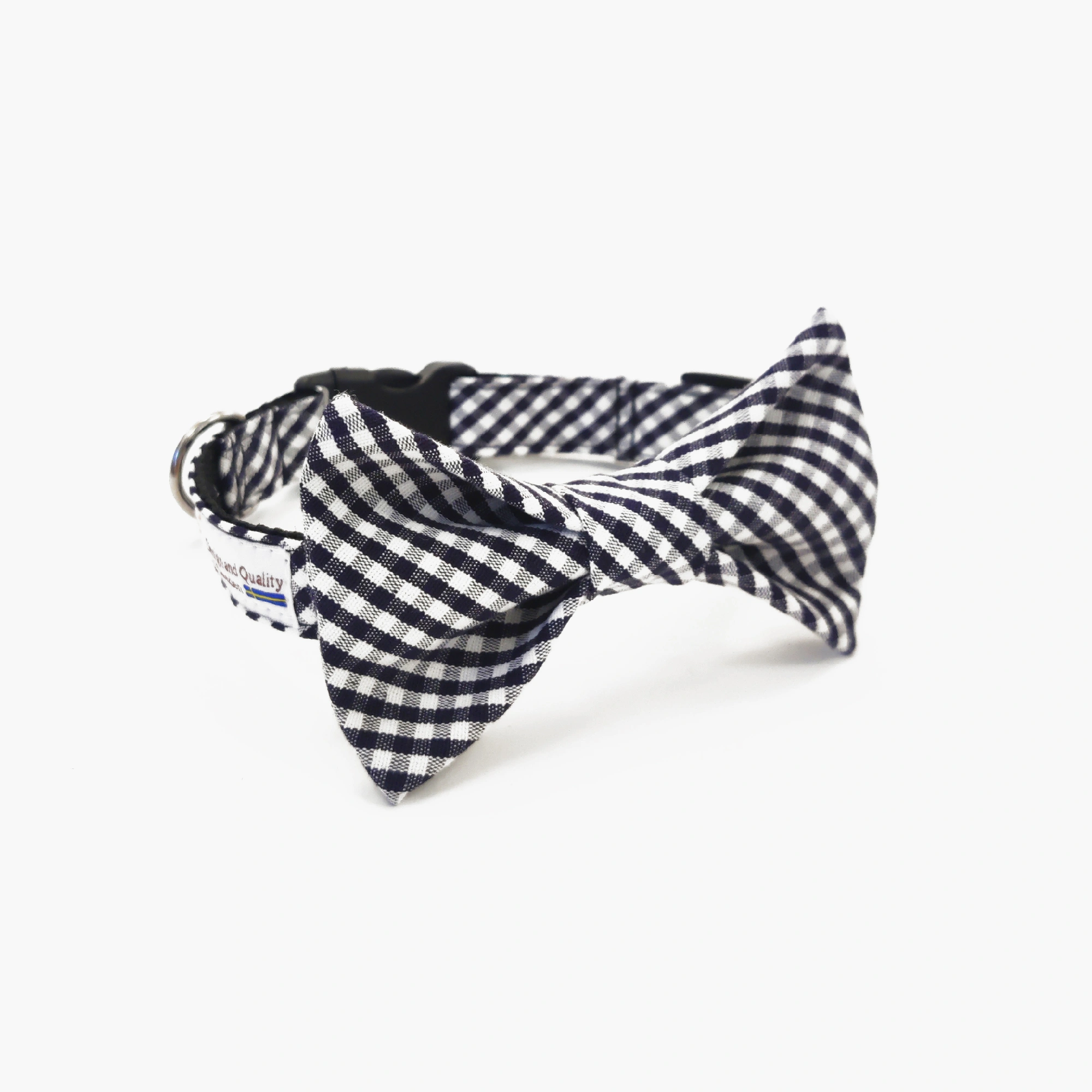 Hundfluga Checked Blue White1 Hundfluga Checked Blue White