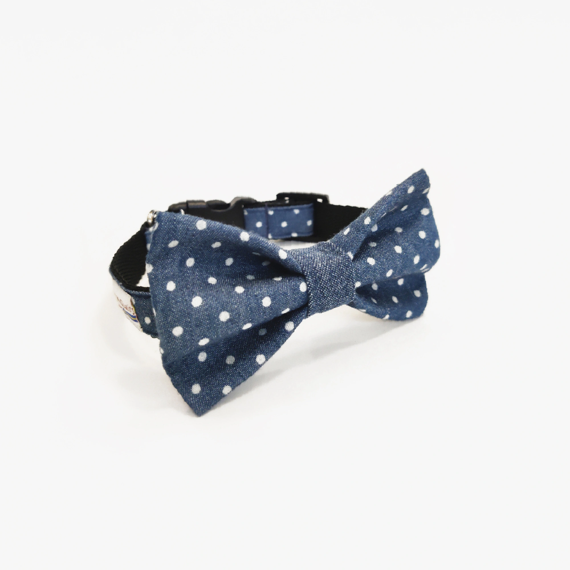 Hundfluga Dots Denim