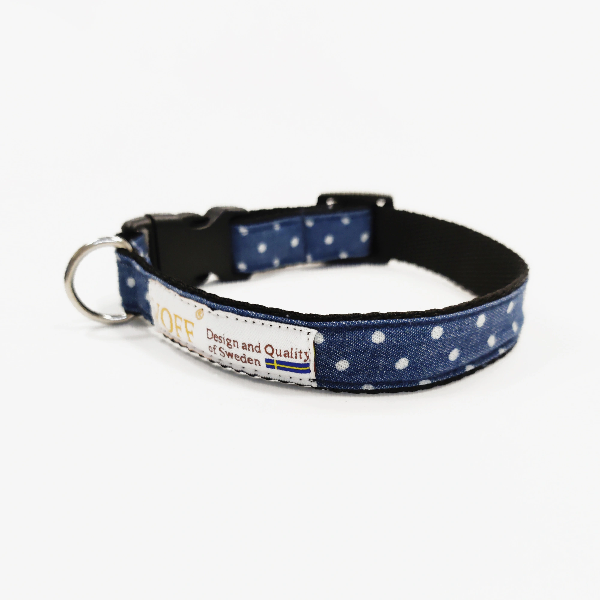 Hundhalsband Dots Denim1 Hundhalsband Dots Denim