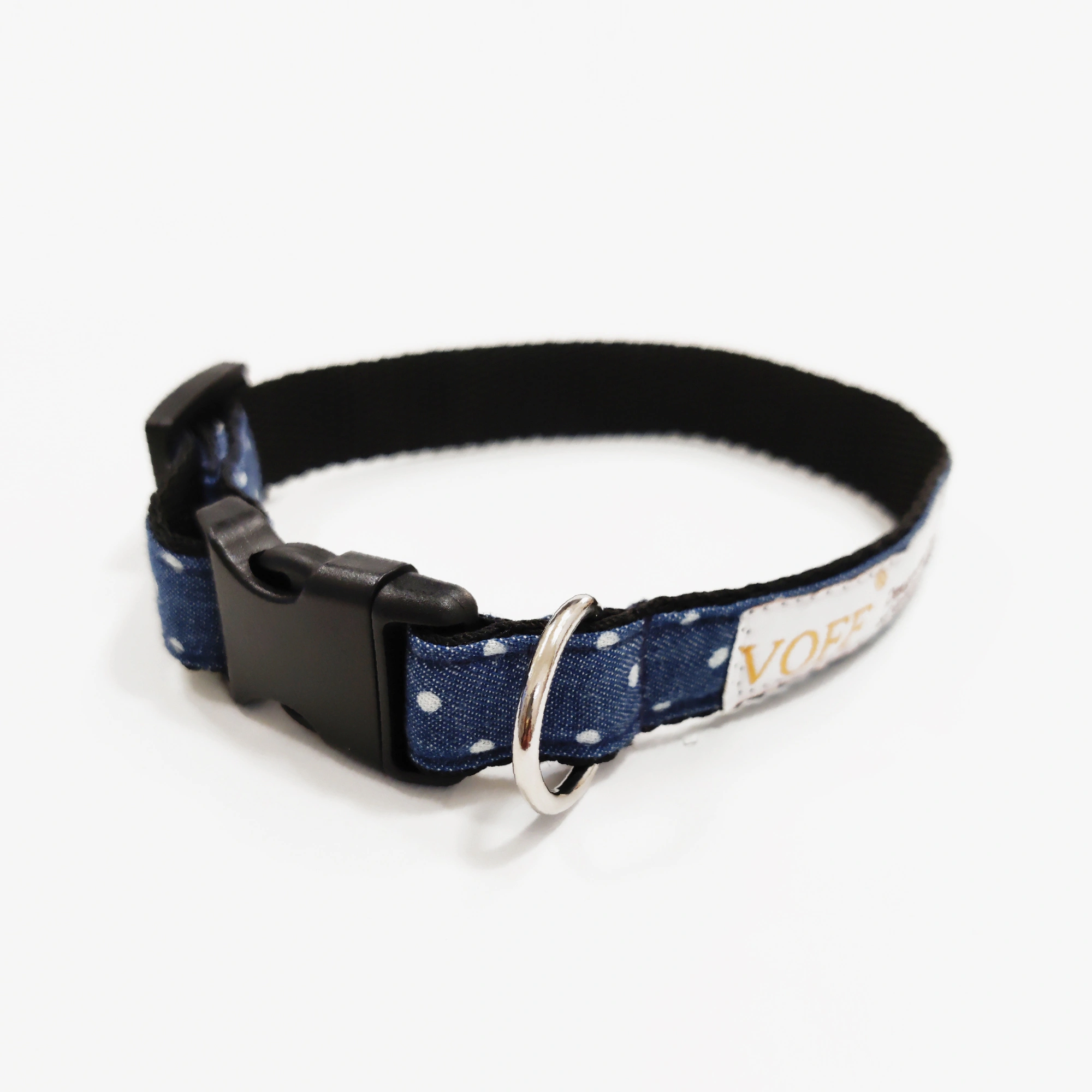 Hundhalsband Dots Denim2 Hundhalsband Dots Denim