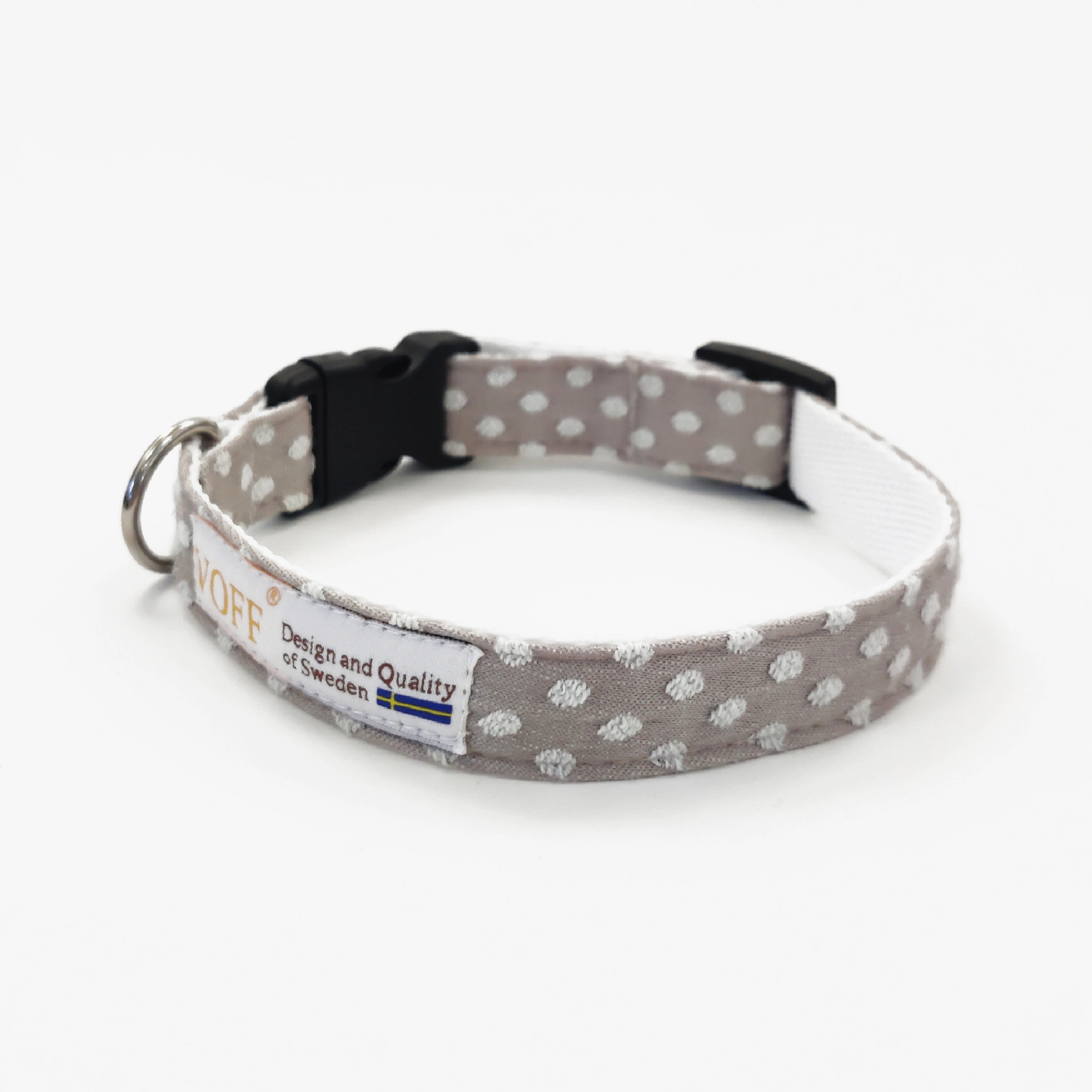 Hundhalsband Dots White