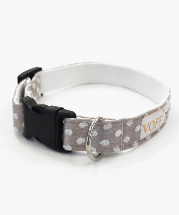 Hundhalsband Dots White