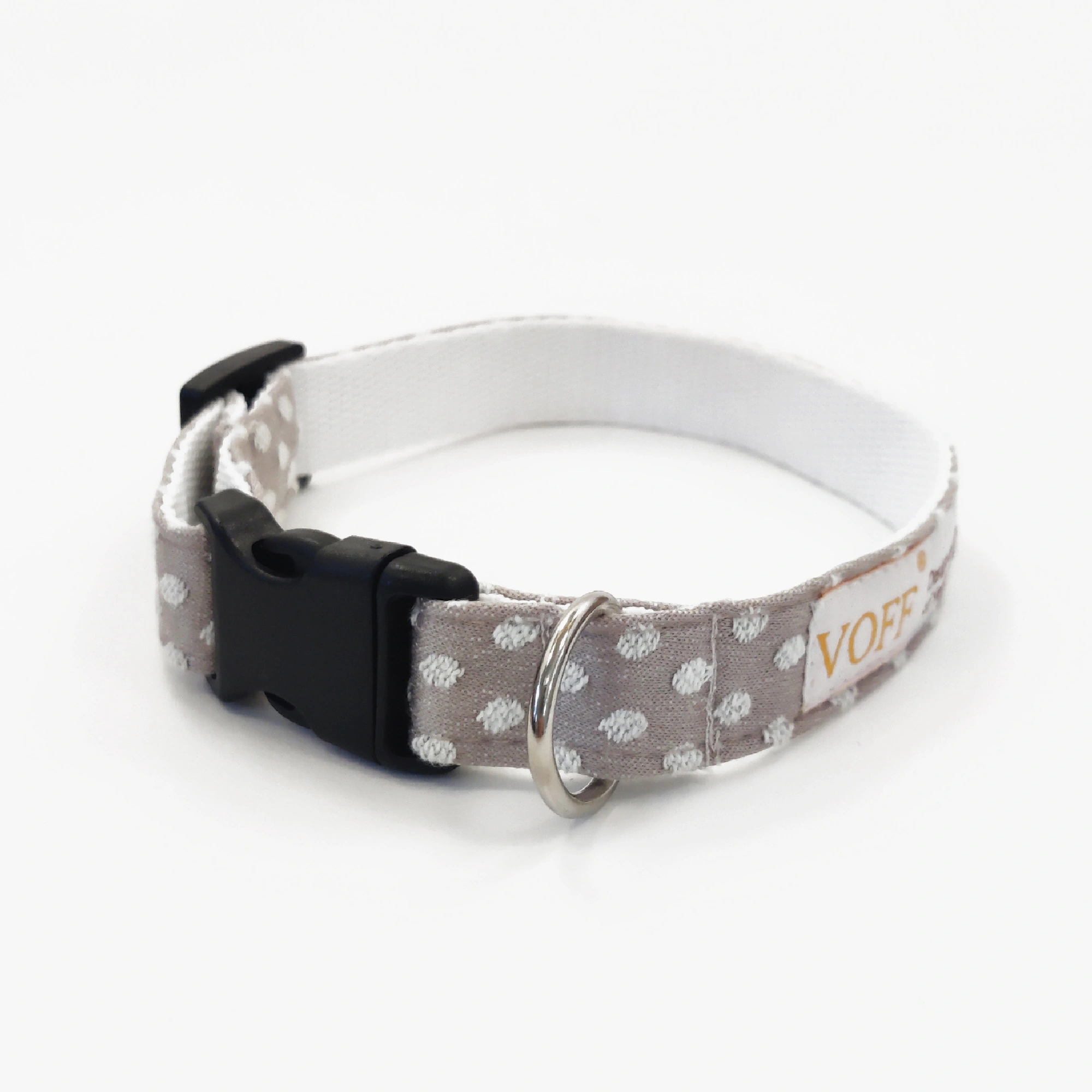 Hundhalsband Dots White