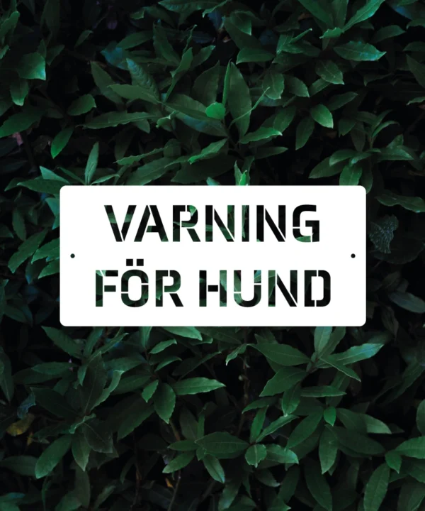 VARNING-FÖR-HUND-240x110mm Skylt VARNING FÖR HUND 240x110mm