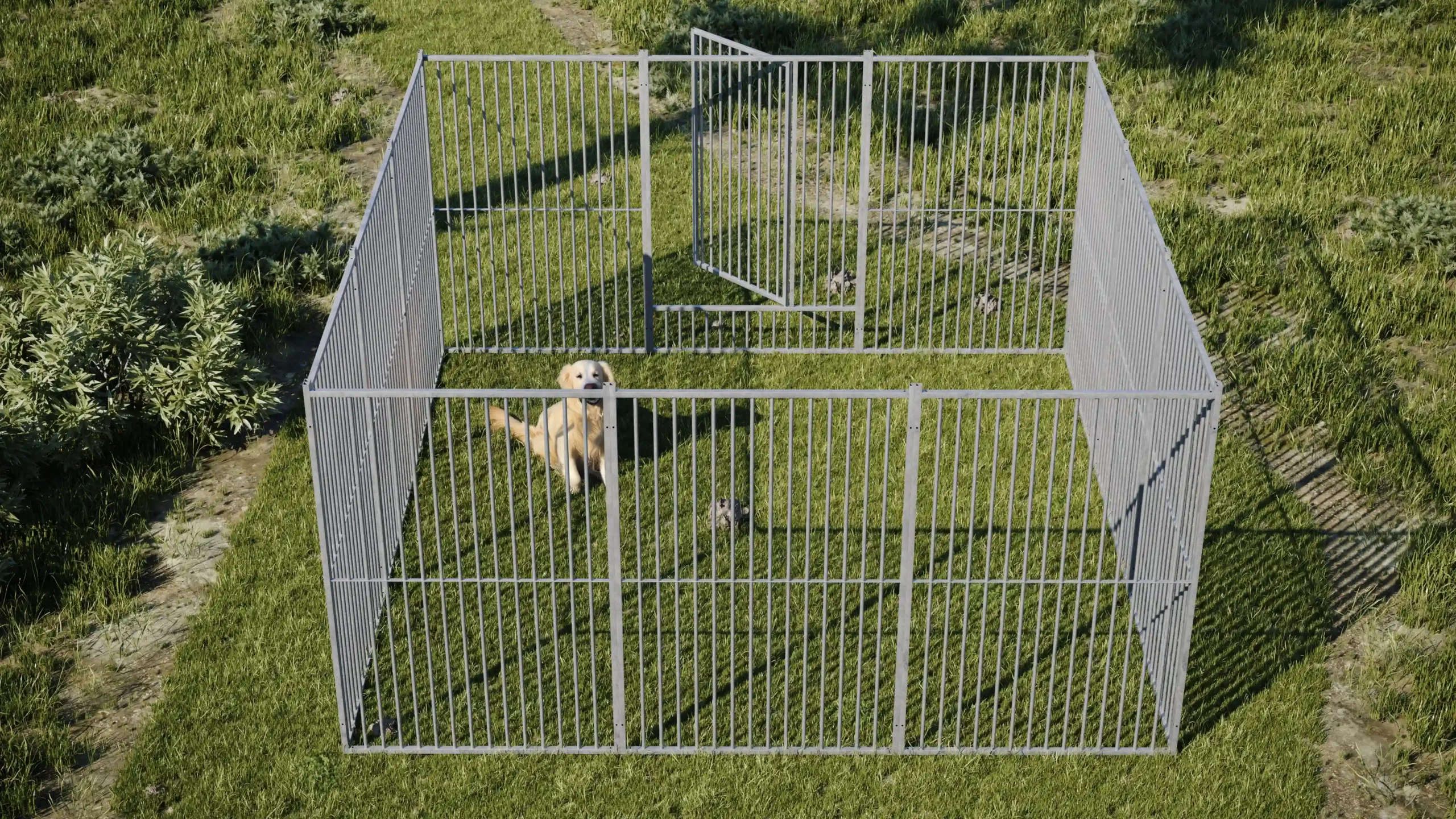 Hundgard grizzly 12.96m2 varmforzinkad 3 scaled